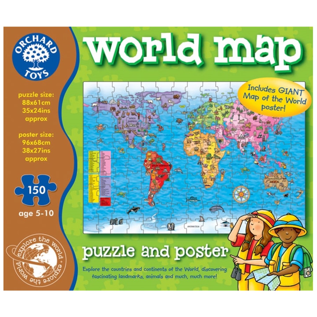 Pussel - Worl Map puzzel från Orchard Toys Pussel - Worl Map puzzel från Orchard Toys