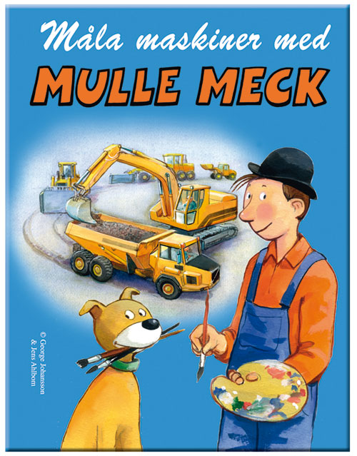 Målarbok - Måla maskiner med Mulle Meck